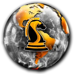 The Real World logo with a shadowed background